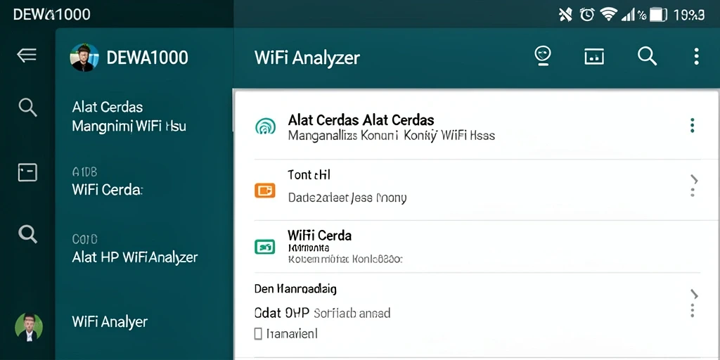 Tampilan antarmuka aplikasi DEWA1000 yang informatif dan fungsional.