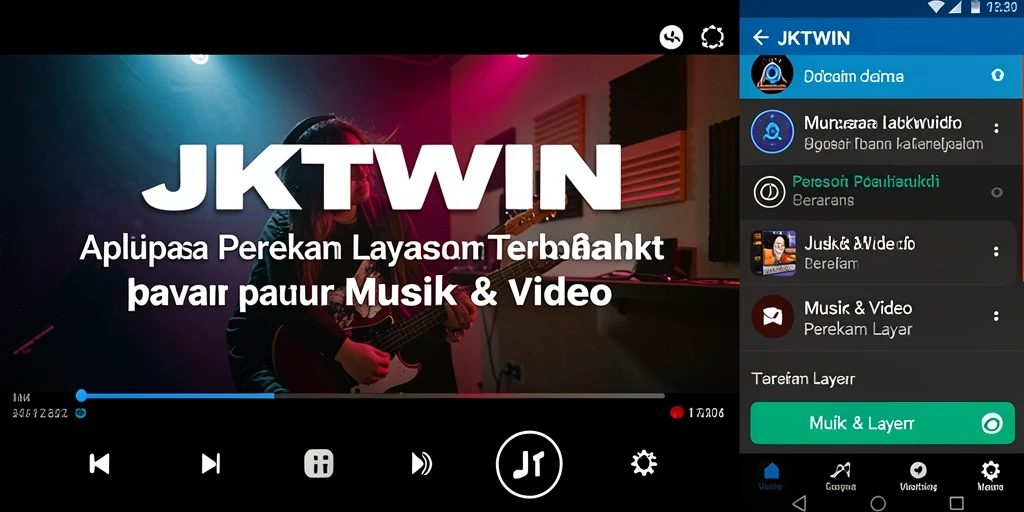 Tampilan antarmuka JKTWIN saat merekam layar dengan kualitas tinggi.