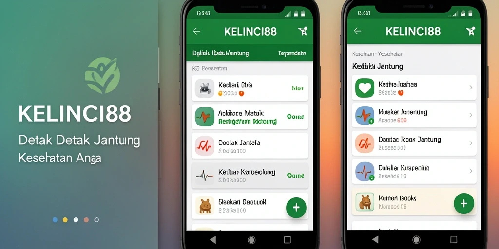 Tampilan antarmuka aplikasi Detak Jantung KELINCI88 yang modern.