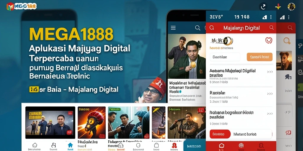 Antarmuka MEGA188 menampilkan berita menarik dengan navigasi yang mudah.