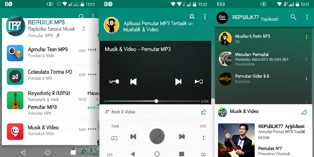 Antarmuka pengguna REPUBLIK77 yang intuitif dan menarik.