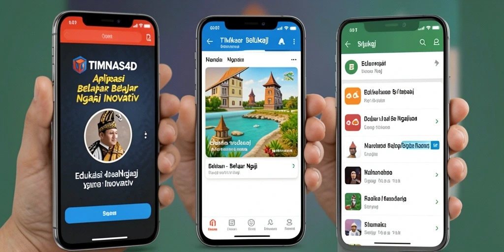 Tampilan antarmuka user-friendly aplikasi Belajar Ngaji.